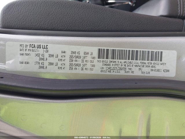 Dodge Durango Gt Plus Awd 2020 1C4RDJDG7LC260729 Image 9