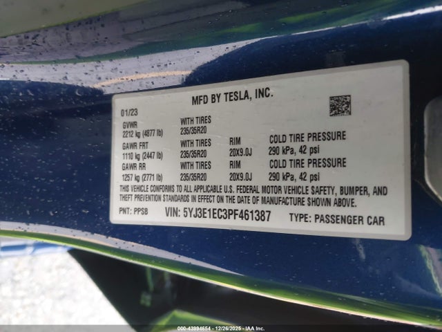2023 TESLA MODEL 3 5YJ3E1EC3PF461387 Photo 8