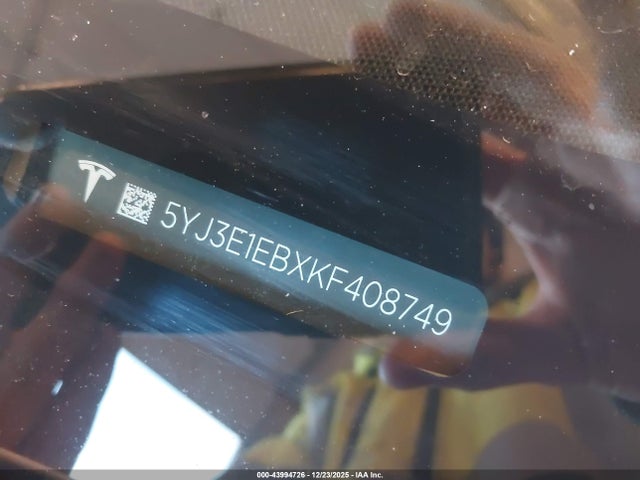 2019 TESLA MODEL 3 5YJ3E1EBXKF408749 Photo 8