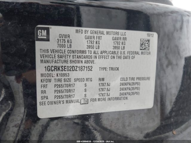 2013 CHEVROLET SILVERADO 1500 1GCRKSE02DZ187152 Photo 8