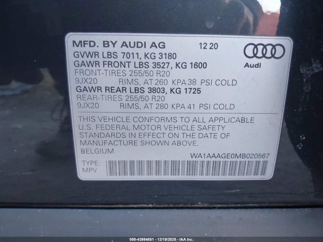 2021 AUDI E-TRON WA1AAAGE0MB020567 Photo 8