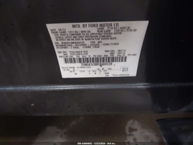 2015 FORD FLEX 2FMGK5C88FBA04520 Photo 8