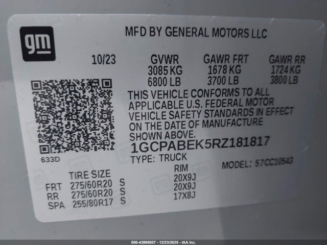1GCPABEK5RZ181817 Chevrolet Silverado 1500