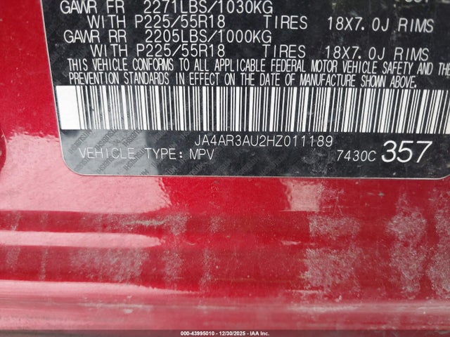 2017 MITSUBISHI OUTLANDER SPORT JA4AR3AU2HZ011189 Photo 8