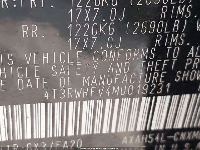 2021 TOYOTA RAV4 HYBRID 4T3RWRFV4MU019231 Photo 8