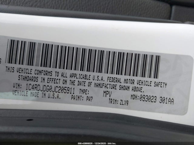 2018 DODGE DURANGO 1C4RDJDG0JC205911 Photo 8