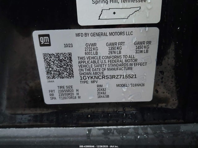 2024 CADILLAC XT5 1GYKNCRS3RZ715521 Photo 8