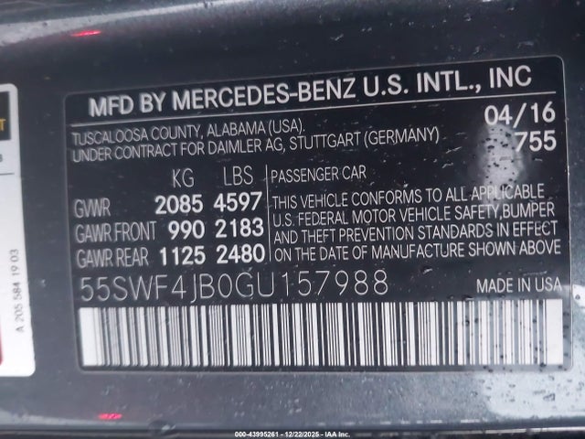 2016 MERCEDES-BENZ C 300 55SWF4JB0GU157988 Photo 8