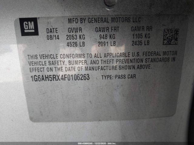 2015 CADILLAC ATS 1G6AH5RX4F0106263 Photo 8