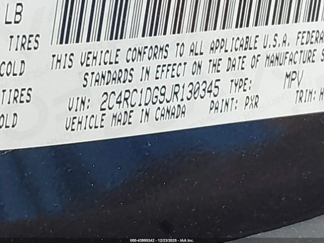 2018 CHRYSLER PACIFICA 2C4RC1DG9JR130345 Photo 8