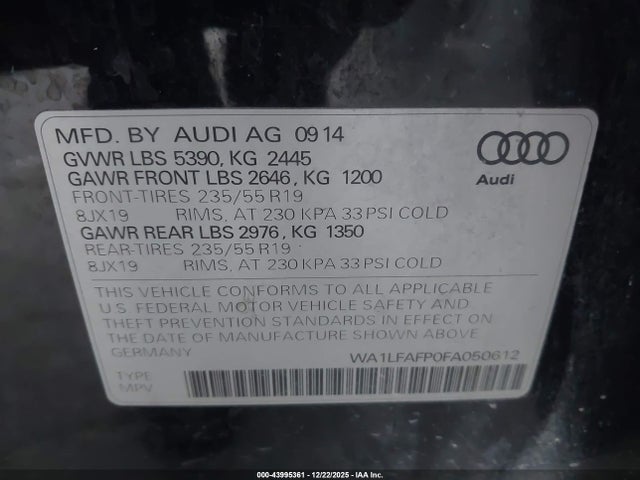 2015 AUDI Q5 WA1LFAFP0FA050612 Photo 8
