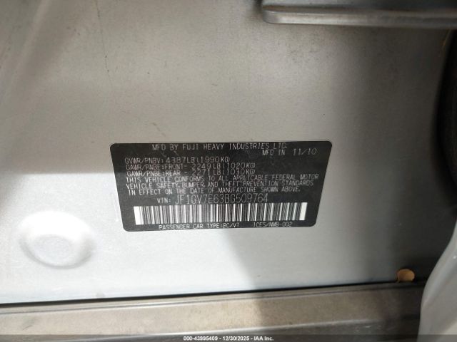 2011 SUBARU IMPREZA JF1GV7E63BG509764 Photo 8