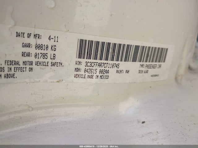 2012 FIAT 500 3C3CFFAR7CT110745 Photo 8