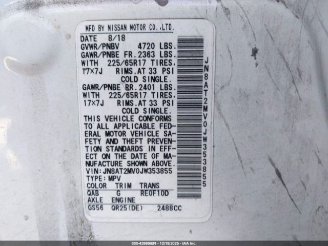 2018 NISSAN ROGUE JN8AT2MV0JW353855 Photo 8
