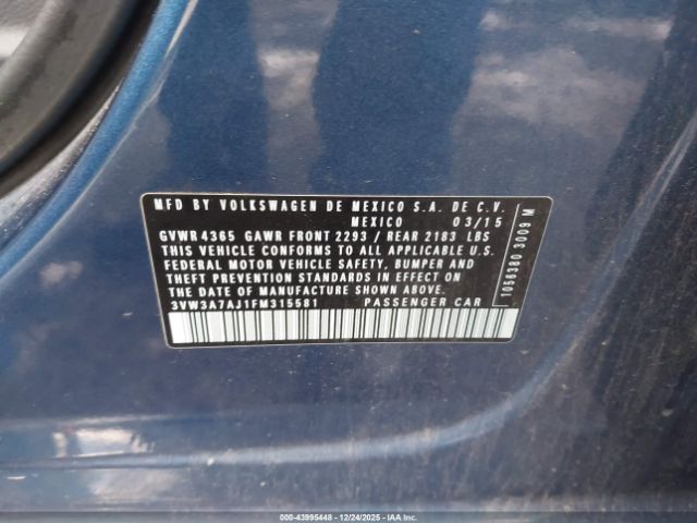 2015 VOLKSWAGEN JETTA 3VW3A7AJ1FM315581 Photo 8