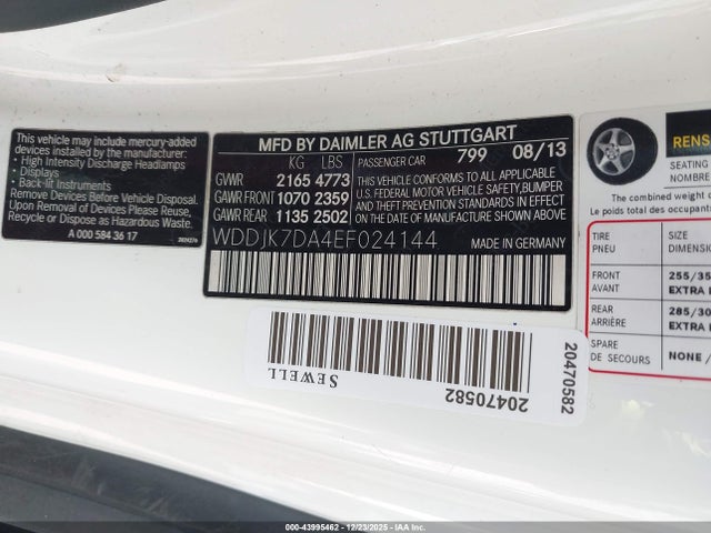 2014 MERCEDES-BENZ SL 550 WDDJK7DA4EF024144 Photo 8