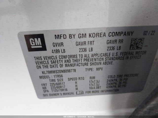 2022 CHEVROLET TRAILBLAZER KL79MMS20NB098778 Photo 8