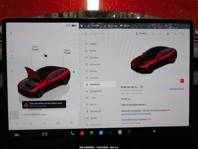 2025 TESLA MODEL 3 5YJ3E1EB2SF885837 Photo 6