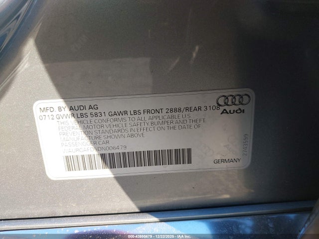 2013 AUDI A8 L WAURGAFD5DN006479 Photo 8