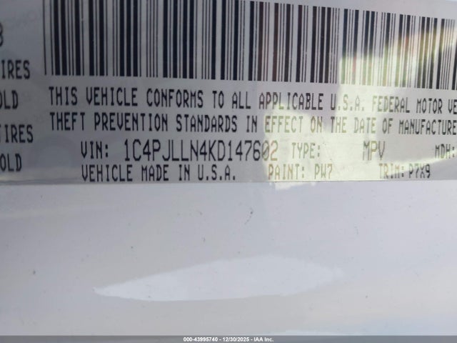 Продаж на аукціоні авто 2019 Jeep Cherokee Latitude Plus Fwd, vin: 1C4PJLLN4KD147602, номер лоту: 43995740