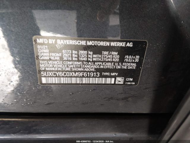 2021 BMW X6 5UXCY6C0XM9F61913 Photo 8