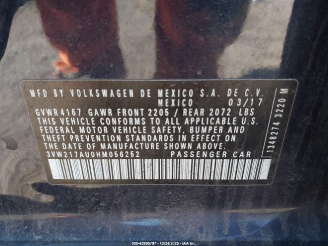 2017 VOLKSWAGEN GOLF 3VW217AU0HM056252 Photo 8