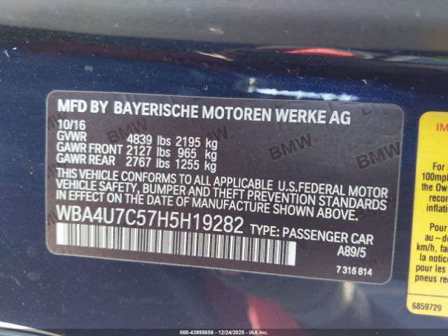 2017 BMW 430I WBA4U7C57H5H19282 Photo 8