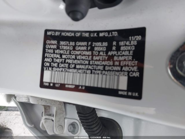 2021 HONDA CIVIC SHHFK7H46MU407749 Photo 8