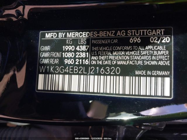 2020 MERCEDES-BENZ A 220 W1K3G4EB2LJ216320 Photo 8