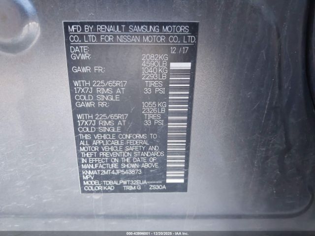 2018 NISSAN ROGUE KNMAT2MT4JP543873 Photo 8