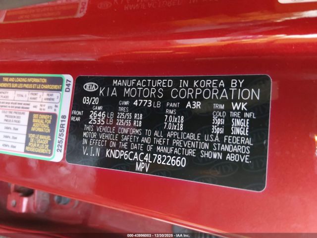 2020 KIA SPORTAGE KNDP6CAC4L7822660 Photo 8