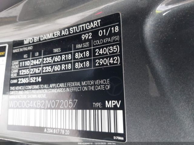 2018 MERCEDES-BENZ GLC 300 WDC0G4KB2JV072057 Photo 8