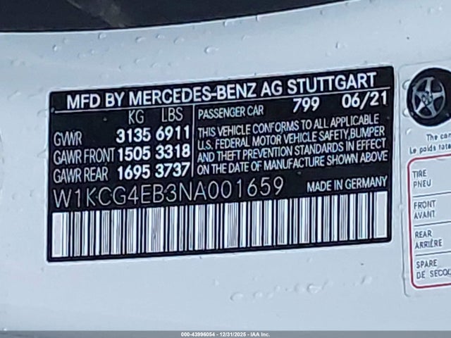 2022 MERCEDES-BENZ EQS 580 W1KCG4EB3NA001659 Photo 8