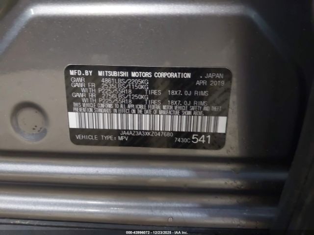 2019 MITSUBISHI OUTLANDER JA4AZ3A3XKZ047680 Photo 8