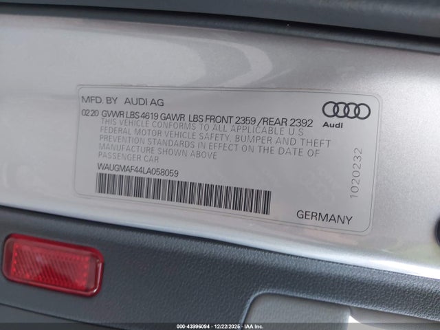 2020 AUDI A4 WAUGMAF44LA058059 Photo 8