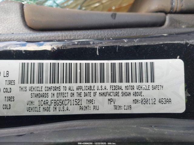 2019 JEEP GRAND CHEROKEE 1C4RJFBG5KC711521 Photo 8