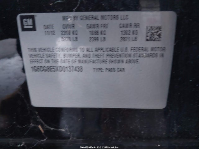 2013 CADILLAC CTS 1G6DG8E5XD0137438 Photo 8