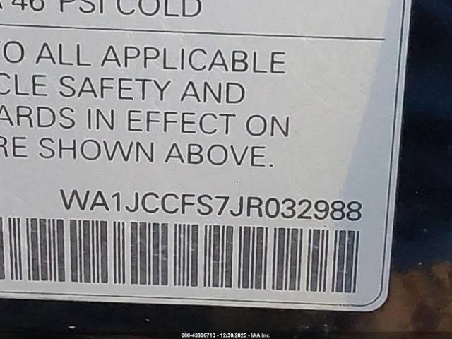 2018 AUDI Q3 WA1JCCFS7JR032988 Photo 8