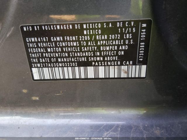 2016 VOLKSWAGEN GOLF 3VW217AU3GM032302 Photo 8