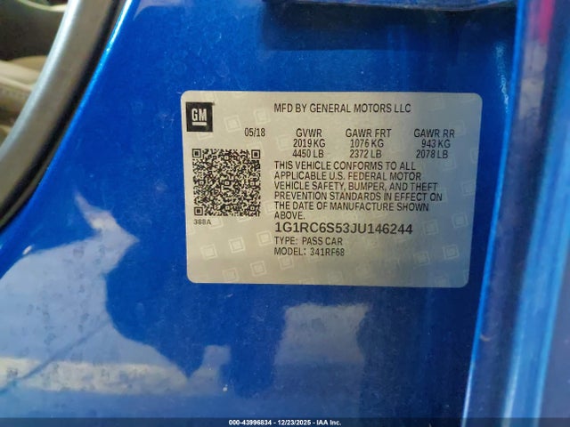 1G1RC6S53JU146244 Chevrolet VOLT LT