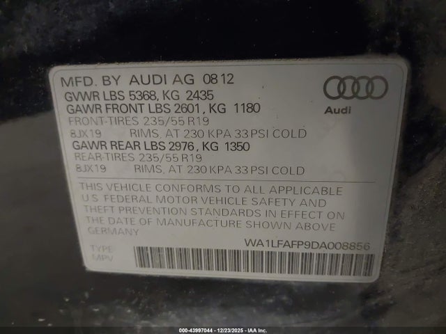 2013 AUDI Q5 WA1LFAFP9DA008856 Photo 8