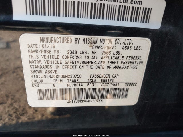 JN1BJ0RP0GM233758 Infiniti QX50