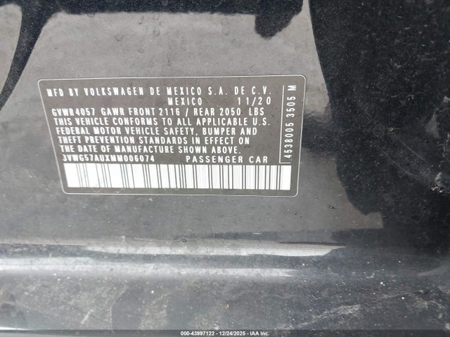 2021 VOLKSWAGEN GOLF 3VWG57AUXMM006074 Photo 8