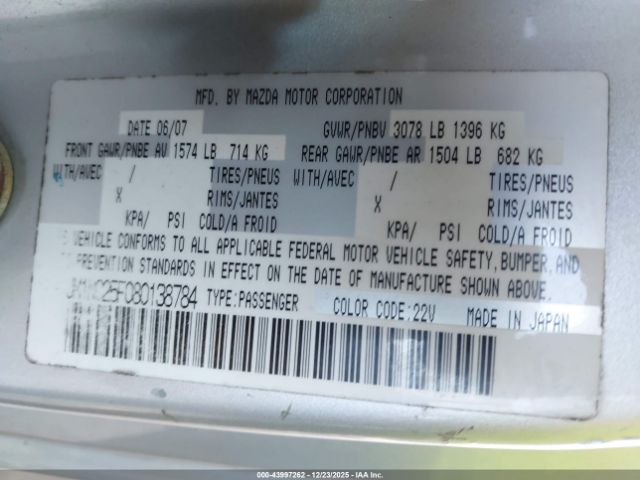 2008 MAZDA MX-5 JM1NC25F080138784 Photo 8