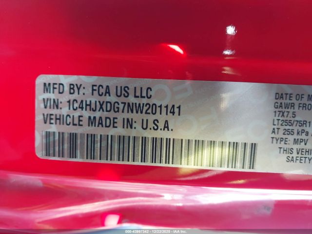 2022 JEEP WRANGLER UNLIMITED 1C4HJXDG7NW201141 Photo 8