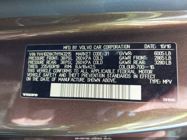 2017 VOLVO XC90 YV4102XK7H1143215 Photo 8