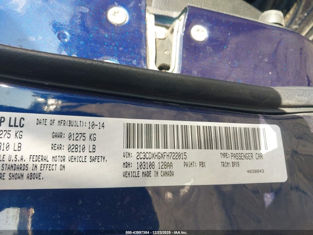 2015 DODGE CHARGER 2C3CDXHGXFH722015 Photo 8