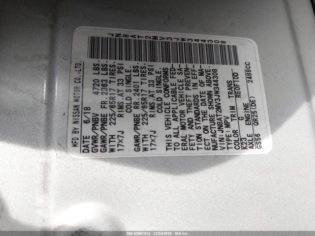 2018 NISSAN ROGUE JN8AT2MV3JW344308 Photo 8