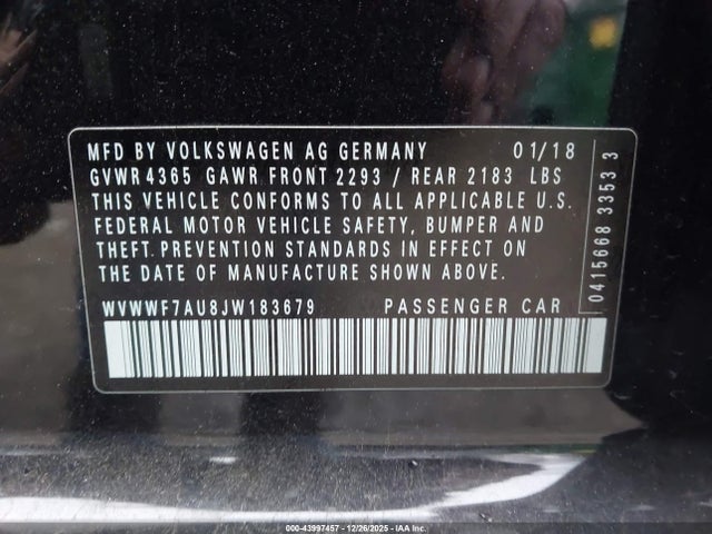 2018 VOLKSWAGEN GOLF R WVWWF7AU8JW183679 Photo 8