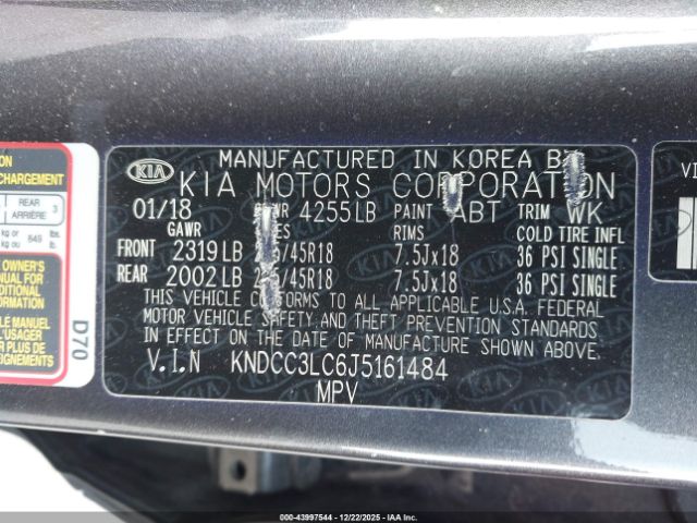 2018 KIA NIRO KNDCC3LC6J5161484 Photo 8